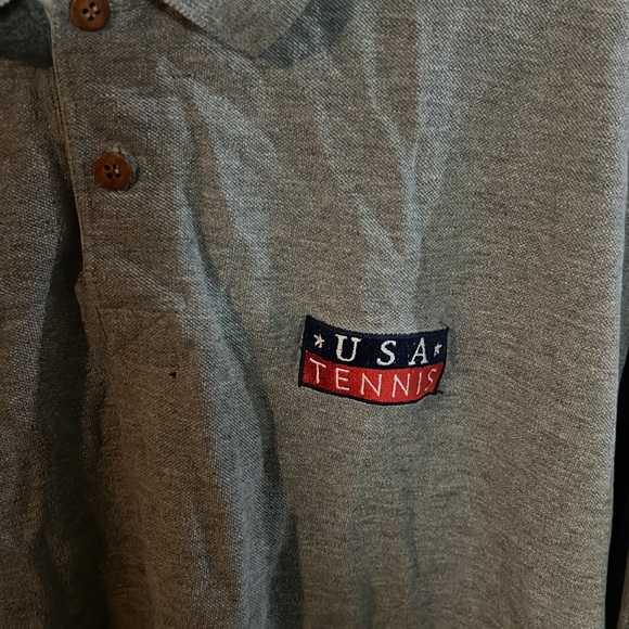 VINTAGE USA TENNIS SHIRT SIZE LARGE POLO - Picture 2 of 4